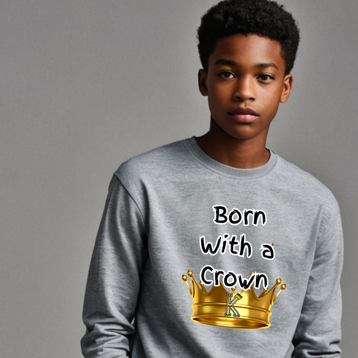 Youth Long Sleeve T-Shirt (Born with a Crown)