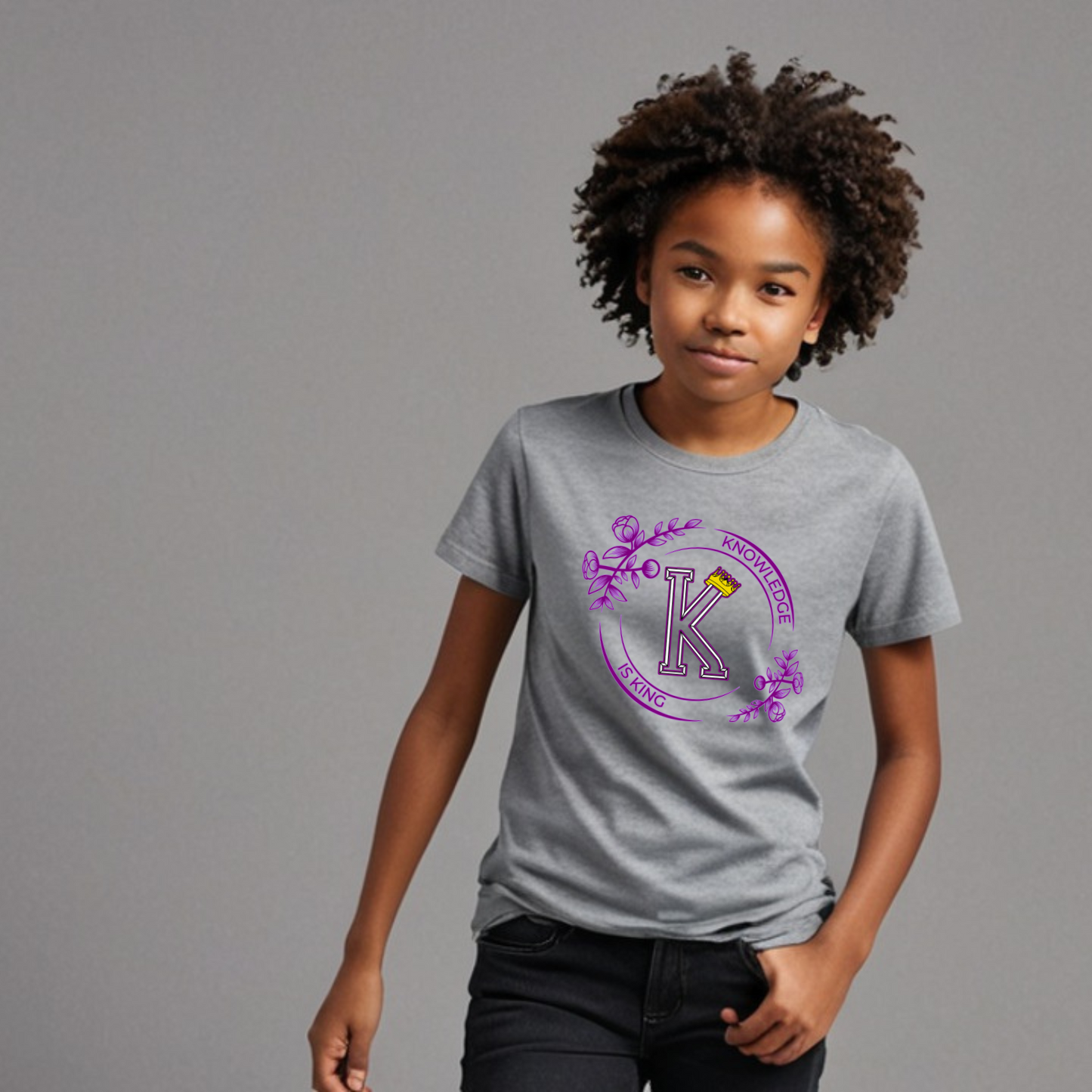 Youth Female Short Sleeve T-Shirt (Flower Standard Rose)