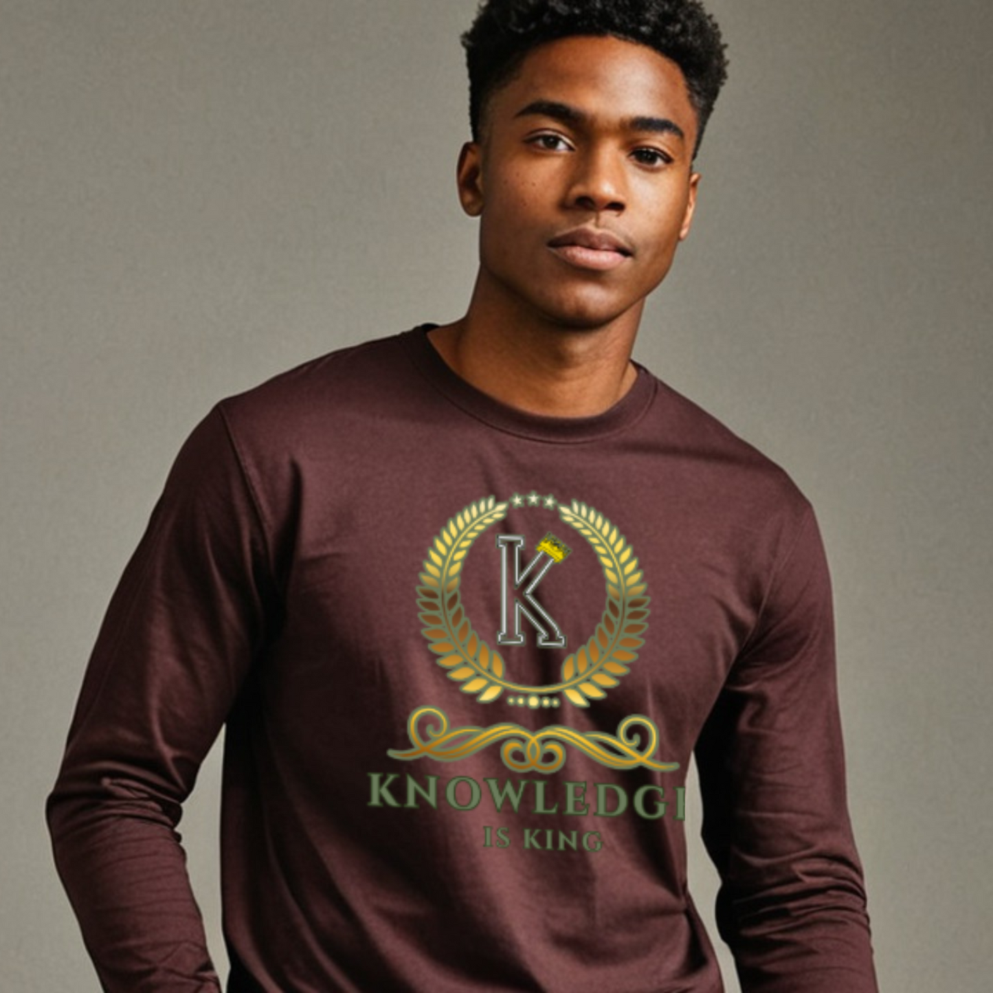 Men's Long Sleeve T-Shirt (Crown Golden Reef)