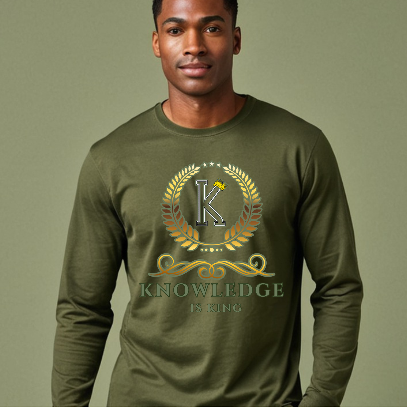 Men's Long Sleeve T-Shirt (Crown Golden Reef)