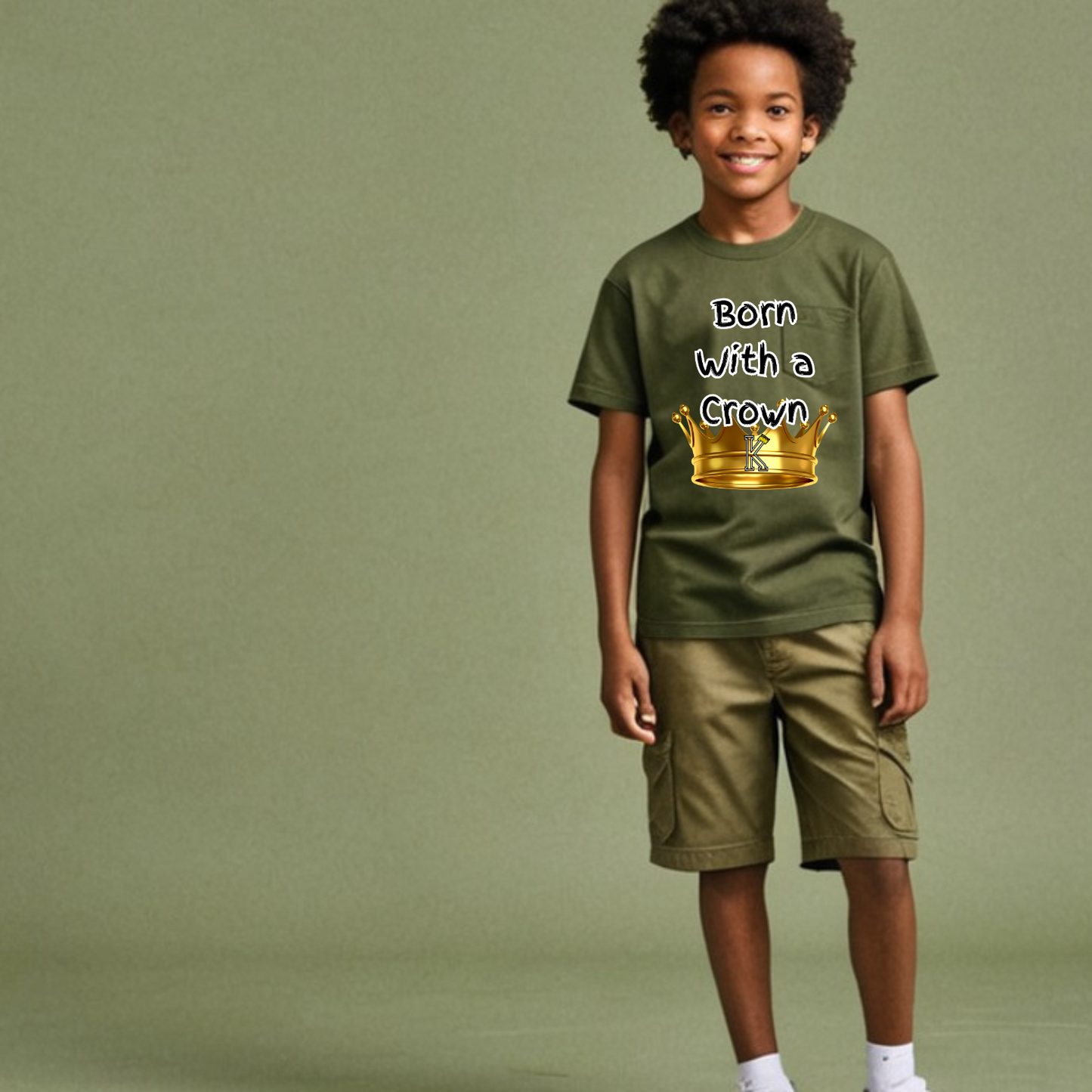 Youth Male (Born with a Crown) Short sleeve T-Shirt