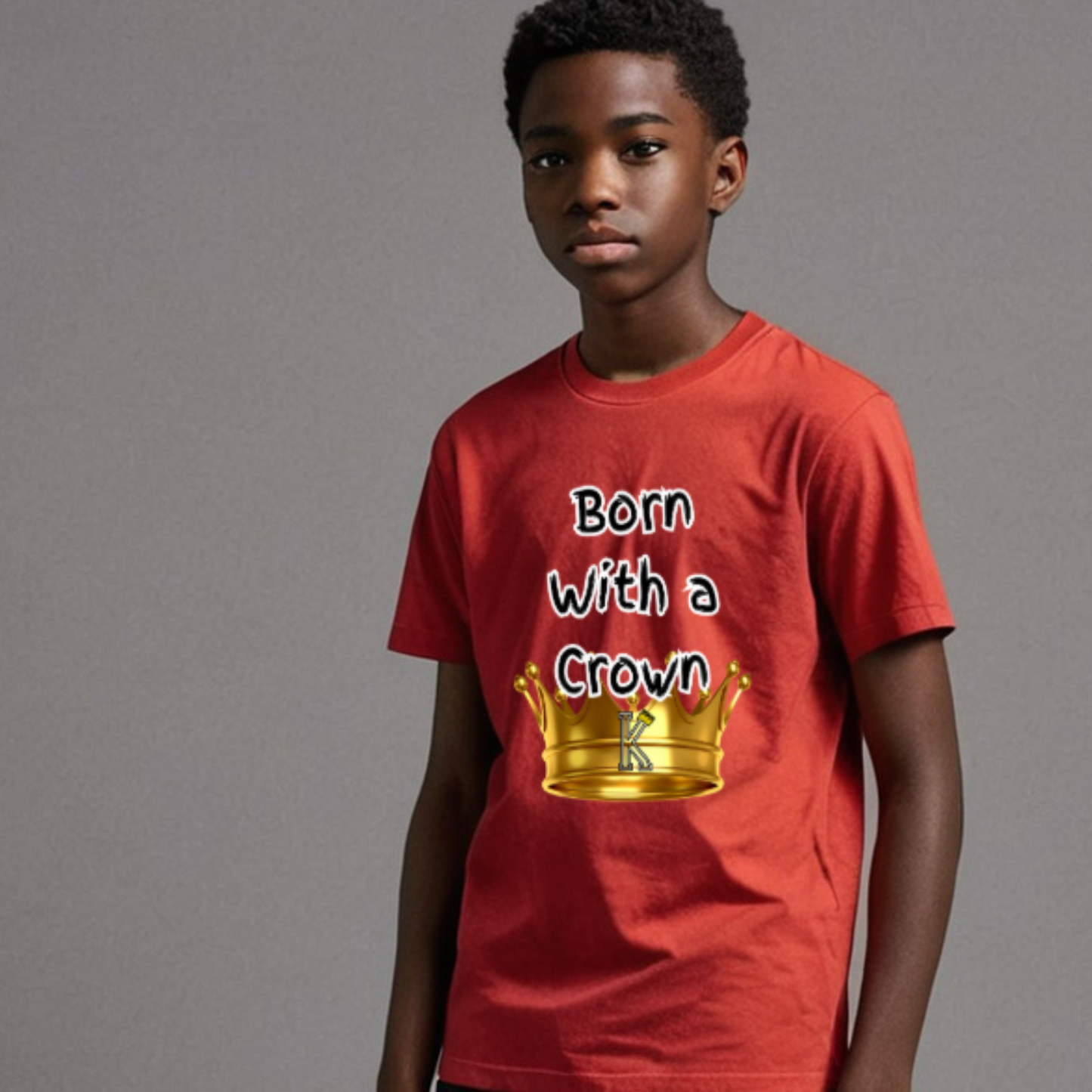 Youth Male (Born with a Crown) Short sleeve T-Shirt