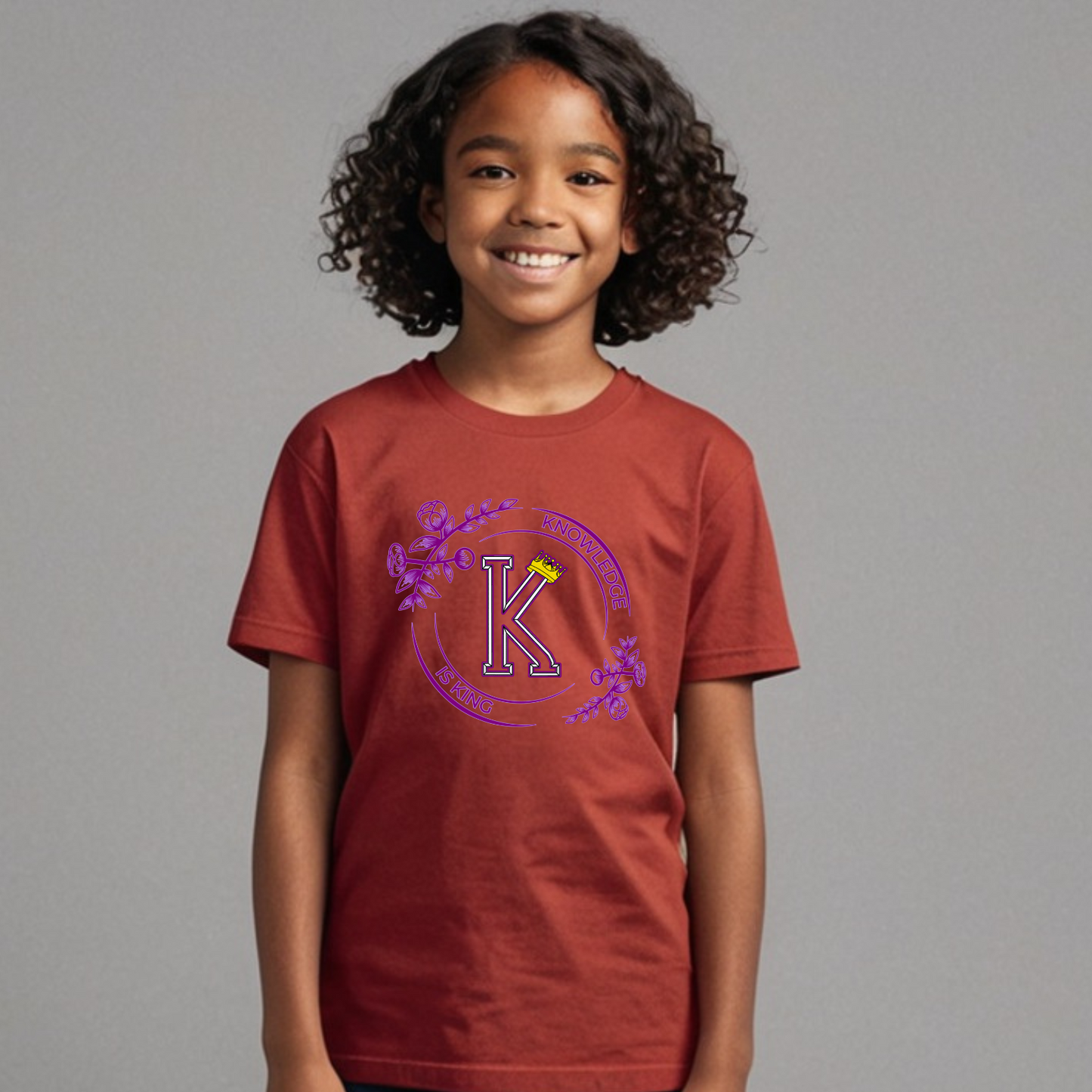 Youth Female Short Sleeve T-Shirt (Flower Standard Rose)