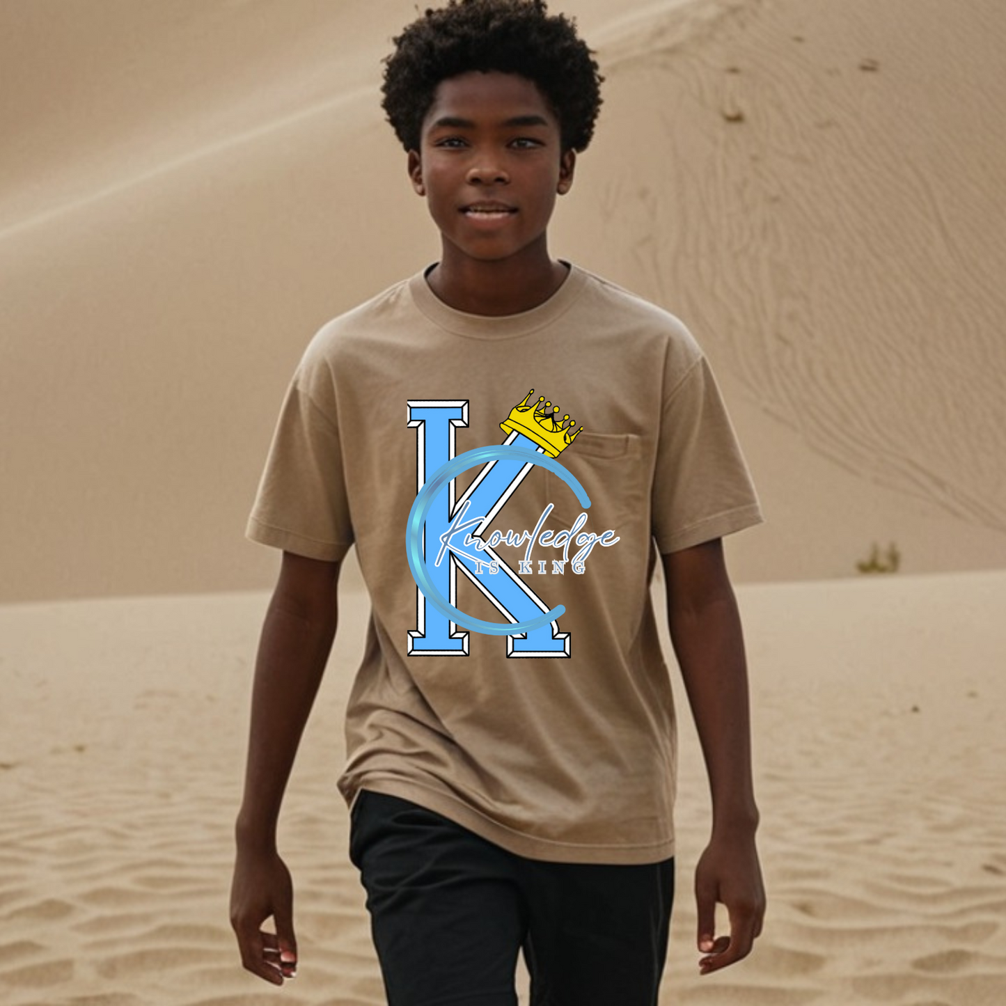 Youth Male (Crown Quater Moon) Short Sleeve T-Shirt