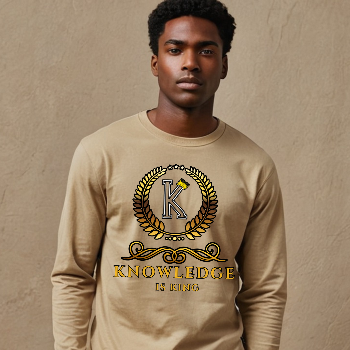 Men's Long Sleeve T-Shirt (Crown Golden Reef)