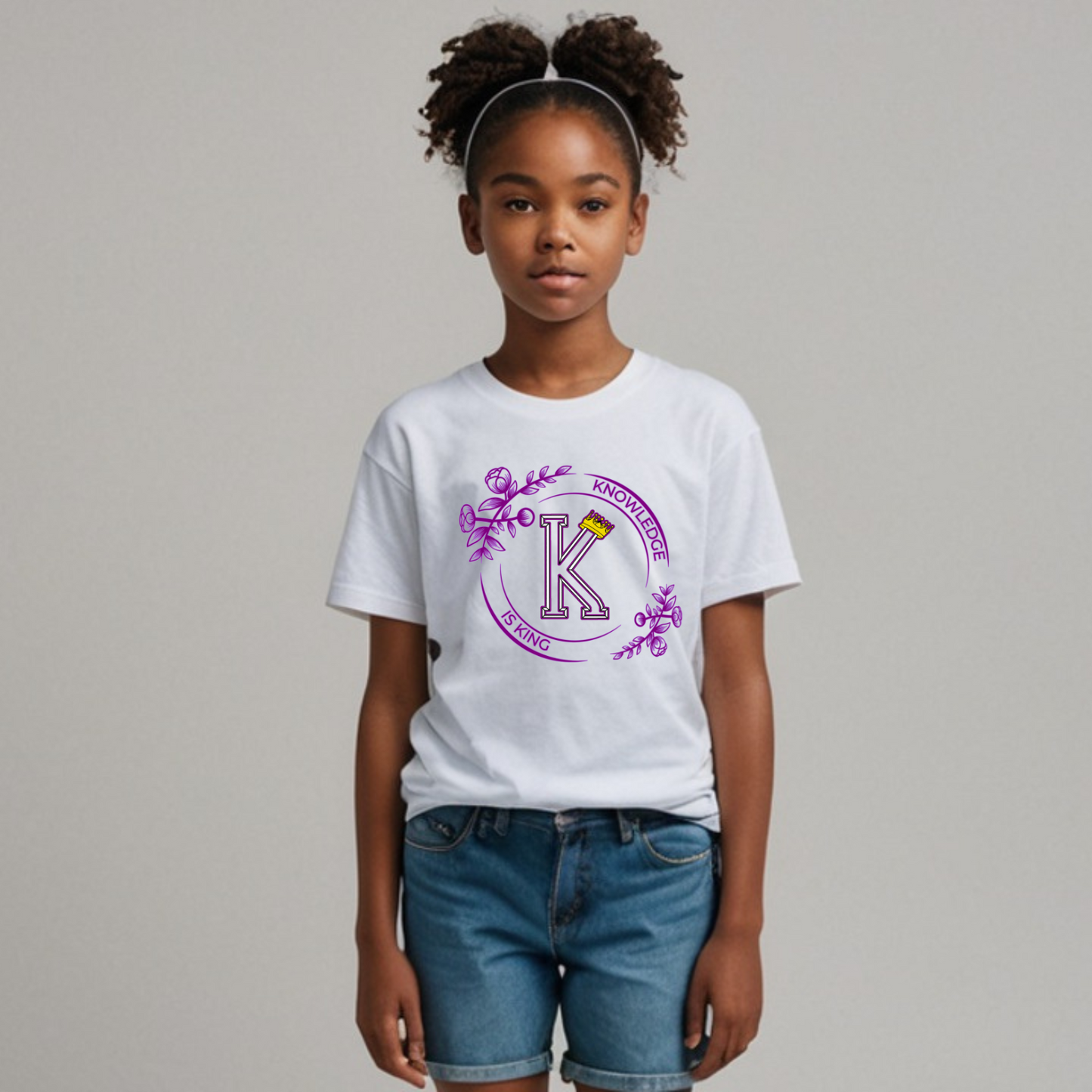 Youth Female Short Sleeve T-Shirt (Flower Standard Rose)