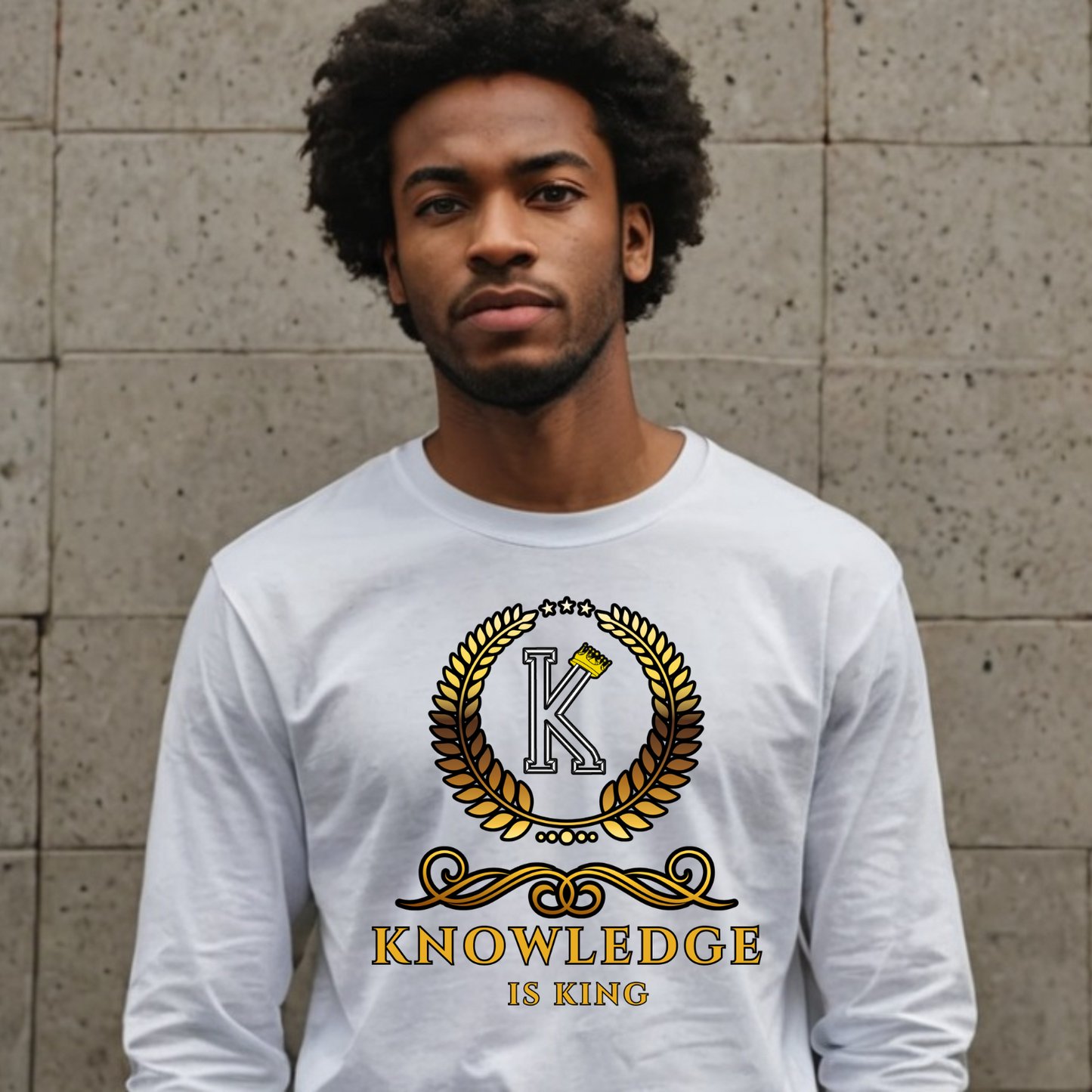 Men's Long Sleeve T-Shirt (Crown Golden Reef)