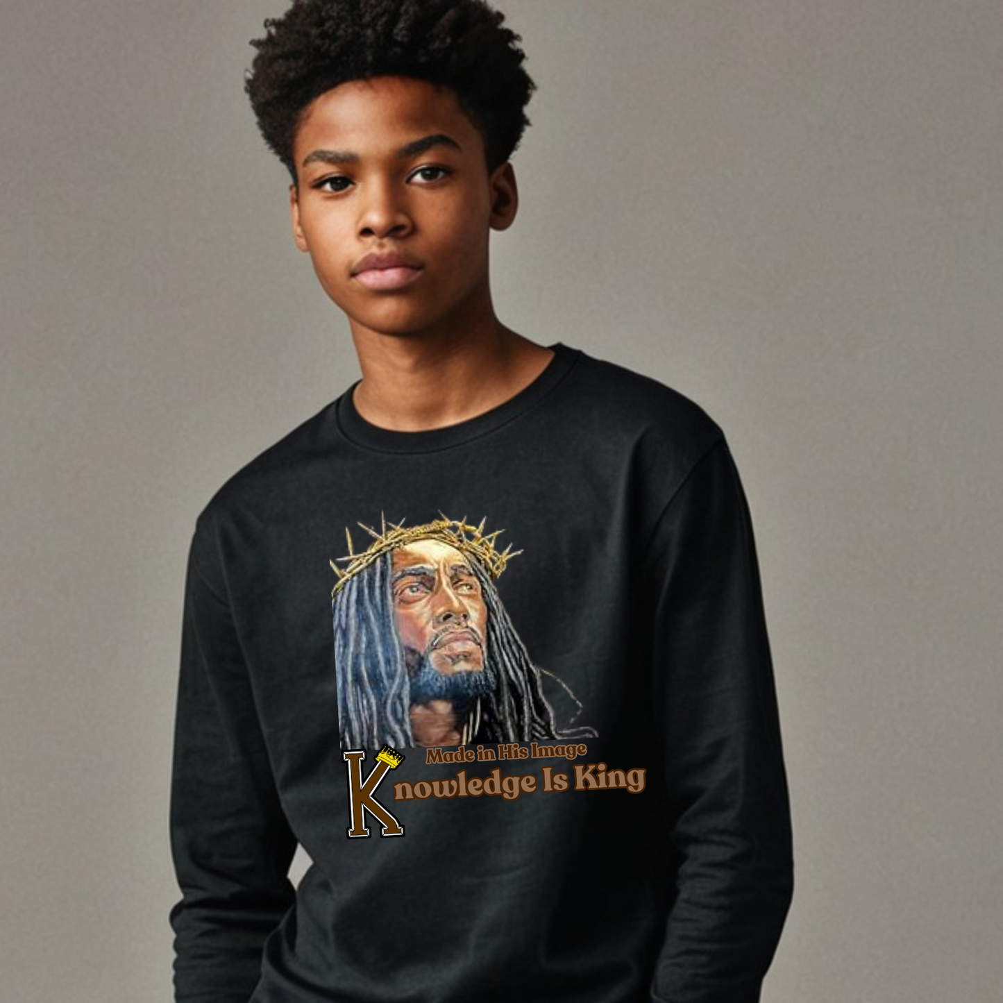 Youth Male Long Sleeve T-Shirt (Made In His Image)