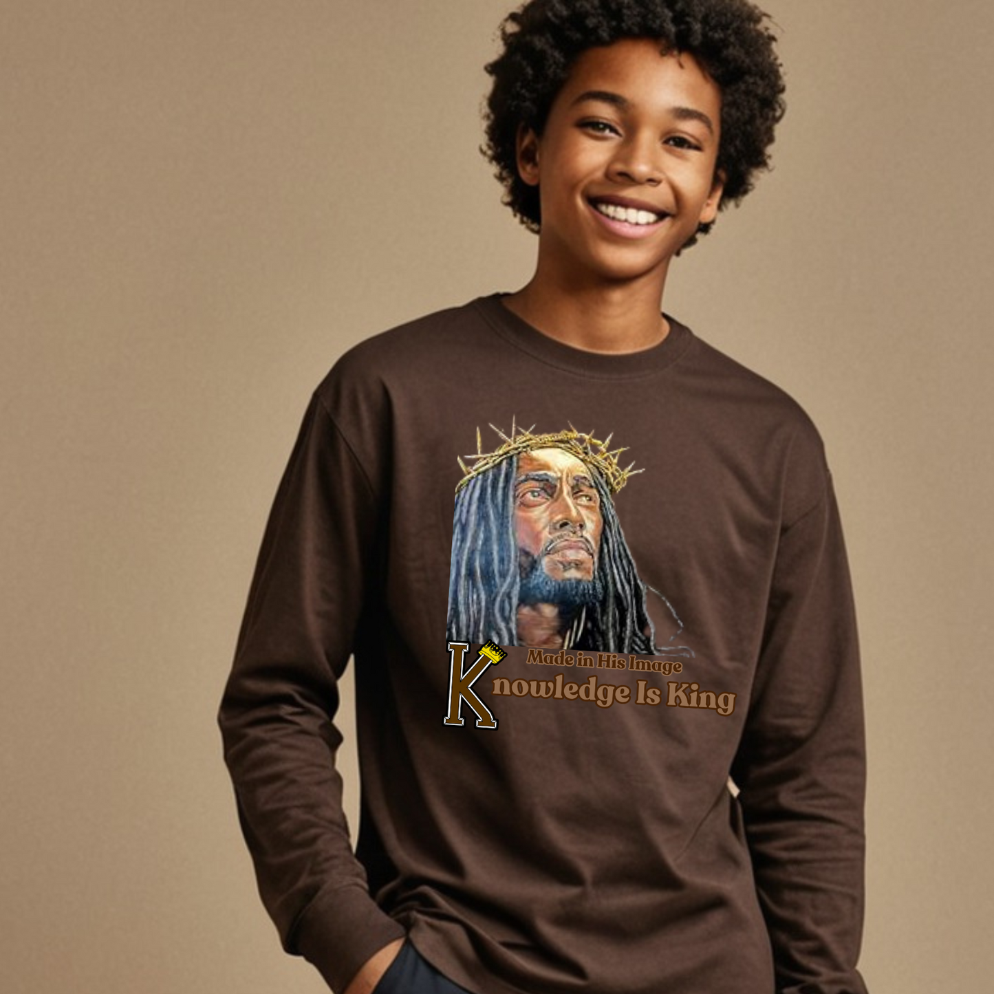 Youth Male Long Sleeve T-Shirt (Made In His Image)