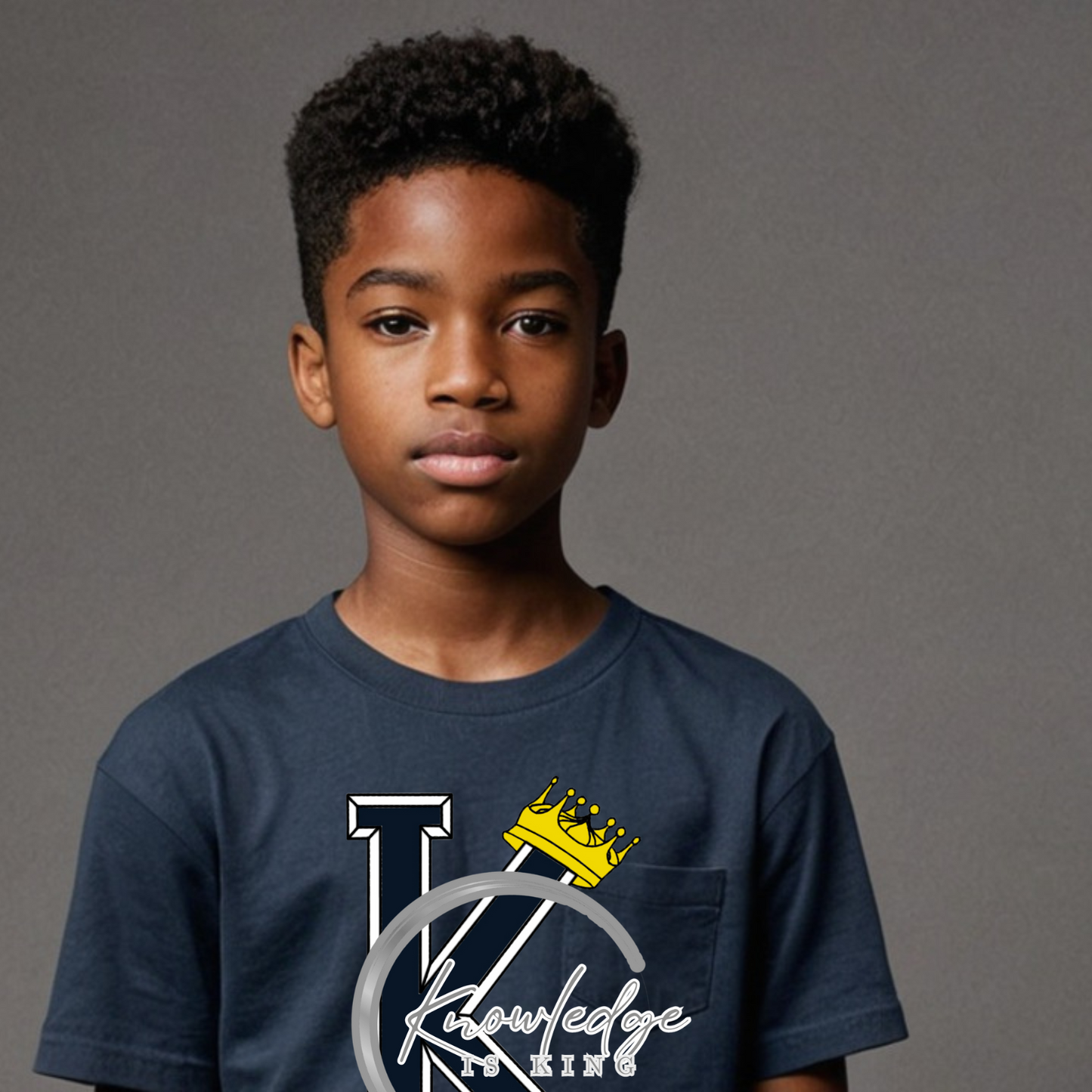 Youth Male (Crown Quater Moon) Short Sleeve T-Shirt