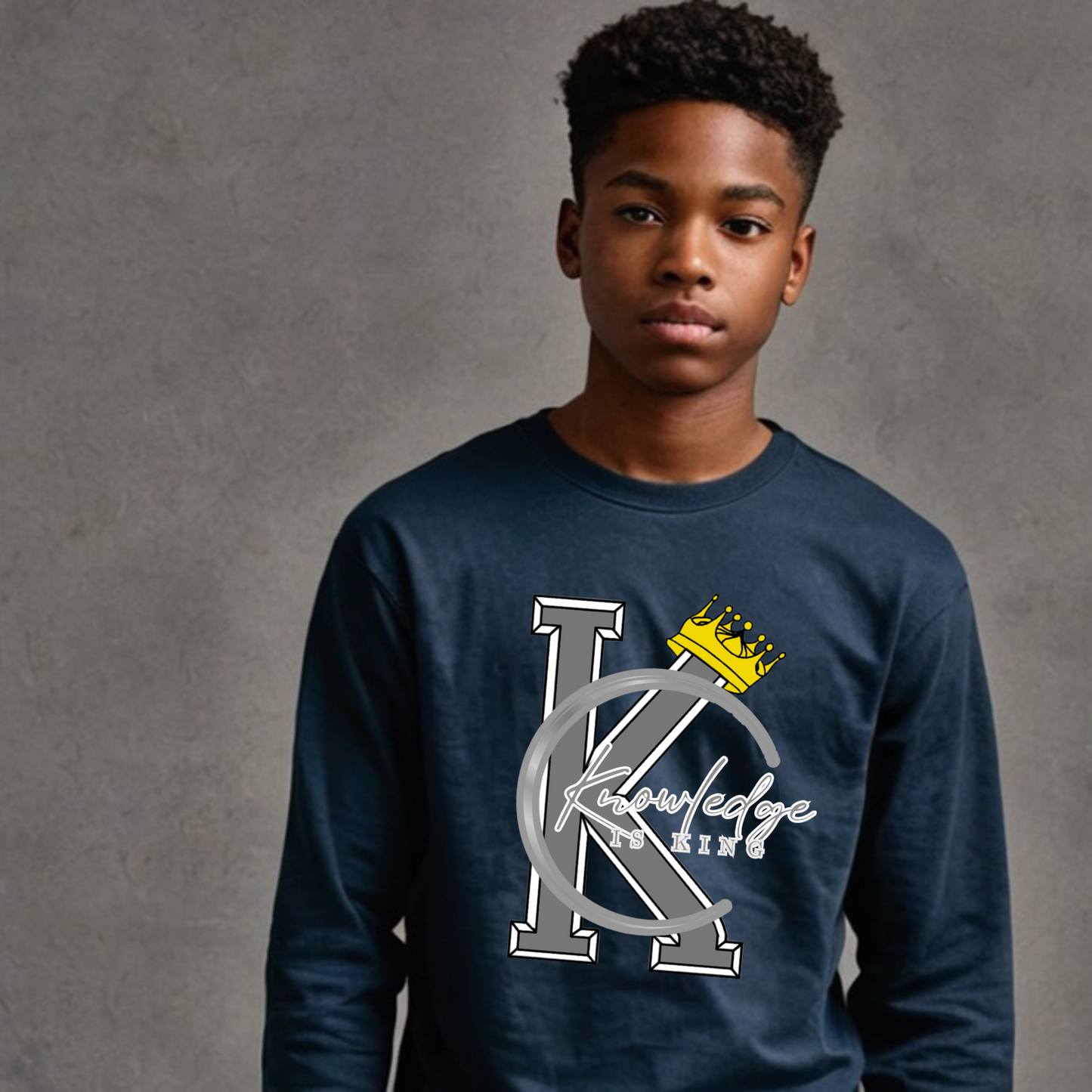 Youth Male Long Sleeve (Crown Quater Moon)