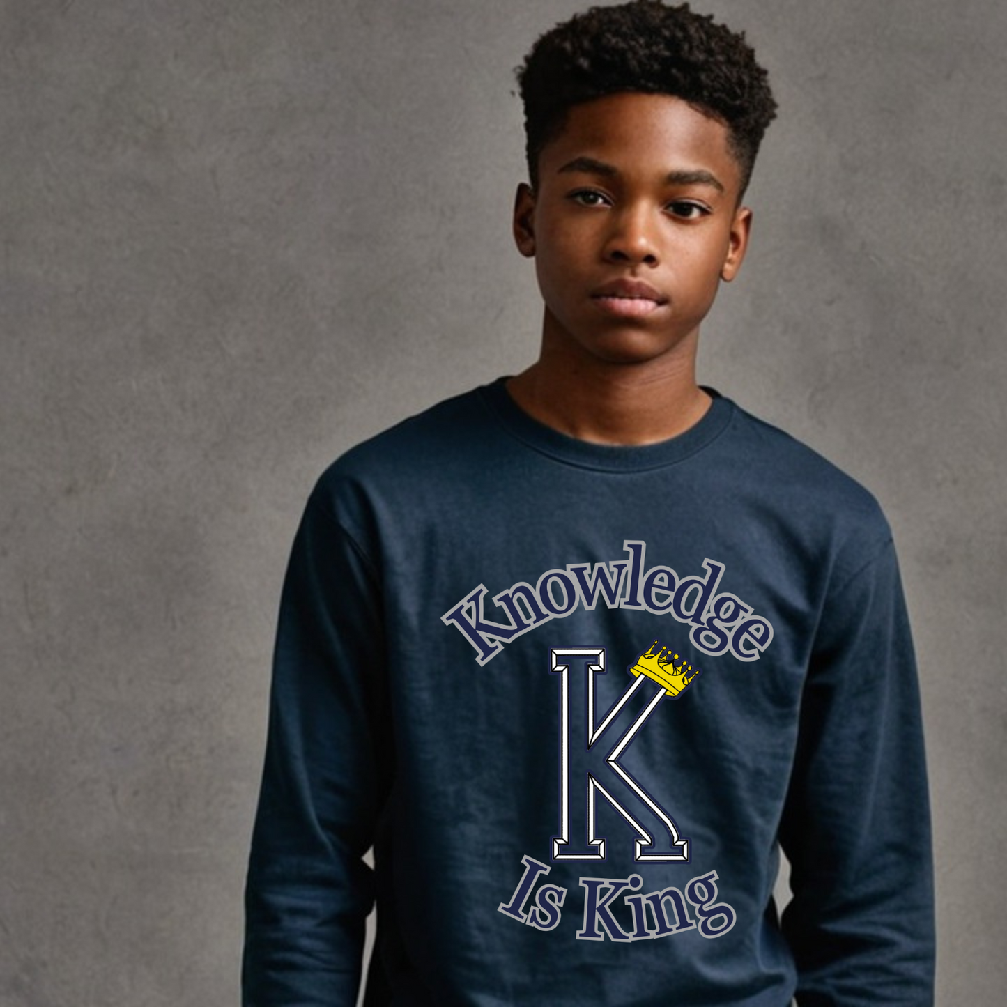 Youth Male Long Sleeve T-Shirt (Crown Main Standard)