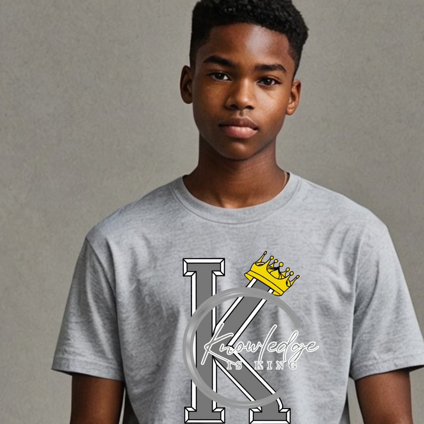 Youth Male (Crown Quater Moon) Short Sleeve T-Shirt