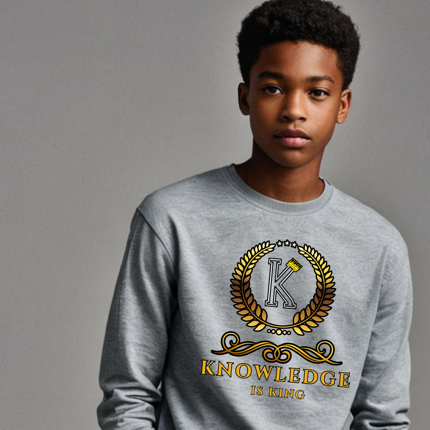 Youth Male Long Sleeve T-Shirt (Crown Golden Reef)