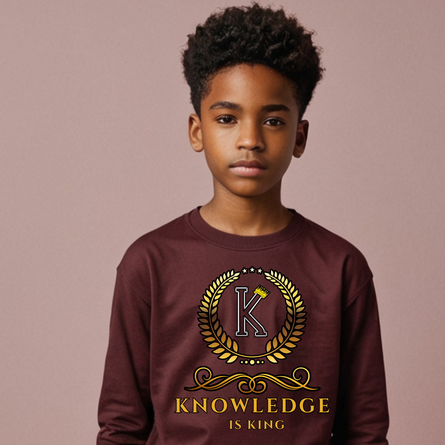 Youth Male Long Sleeve T-Shirt (Crown Golden Reef)