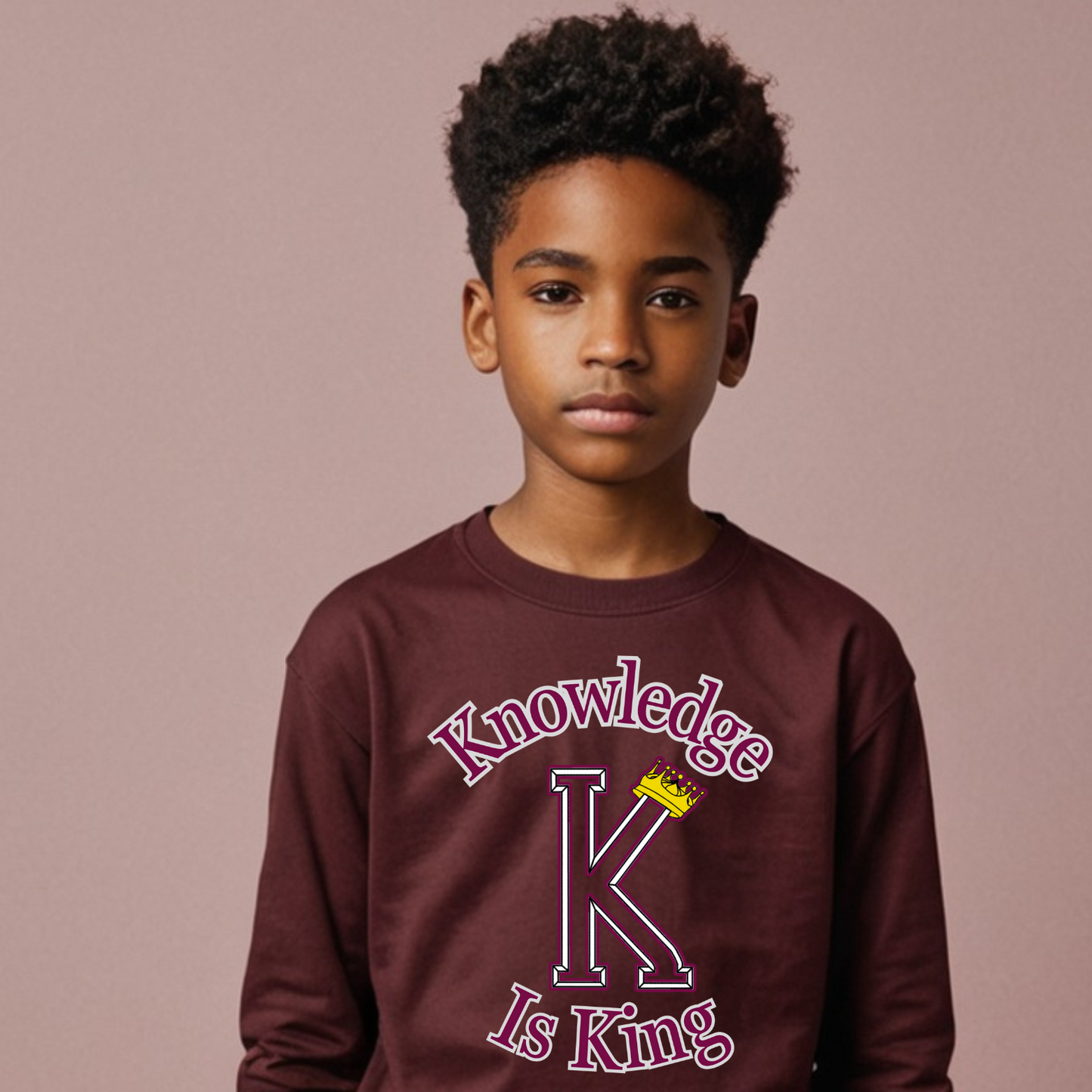 Youth Male Long Sleeve T-Shirt (Crown Main Standard)