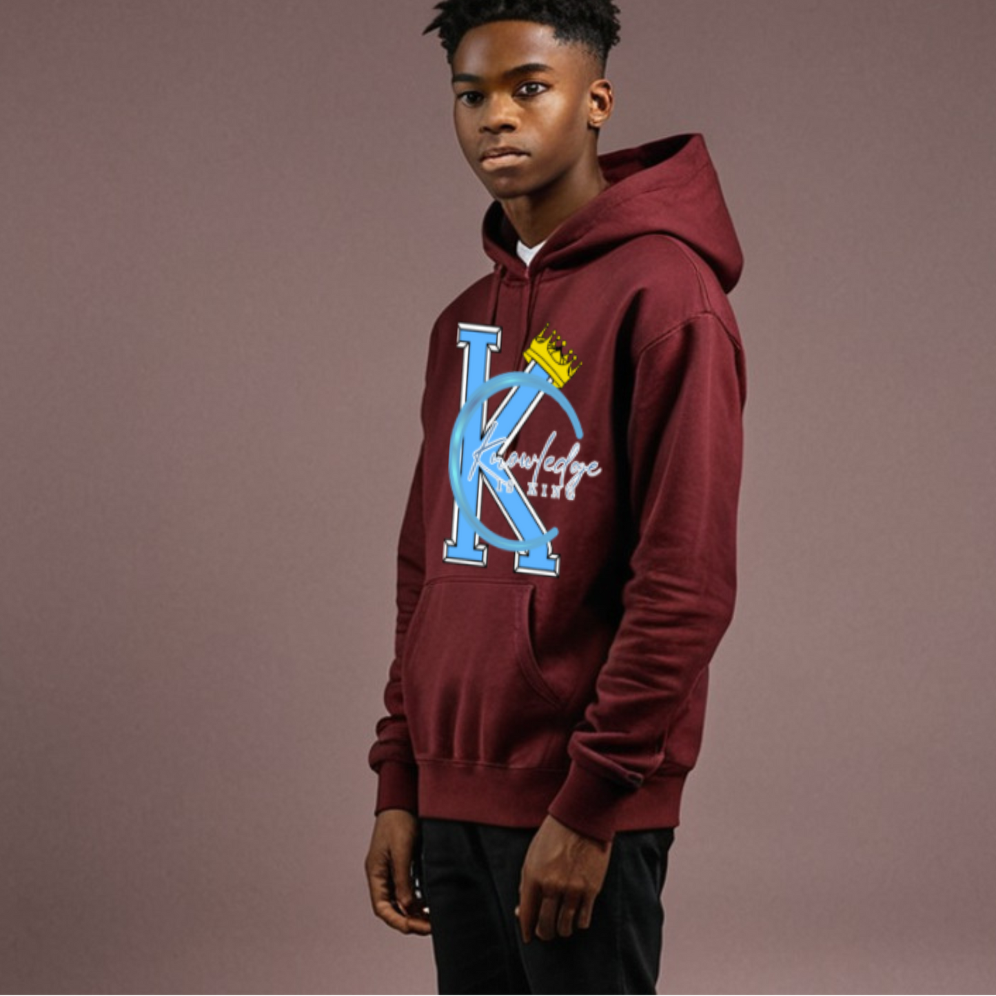 Youth Male Hoodie (Crown Quater Moon)
