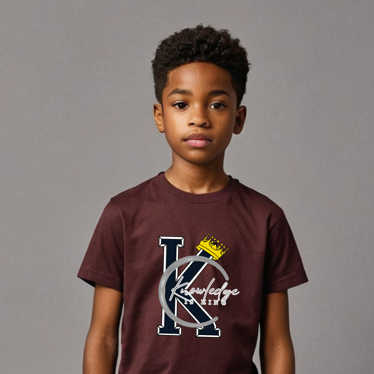 Youth Male (Crown Quater Moon) Short Sleeve T-Shirt