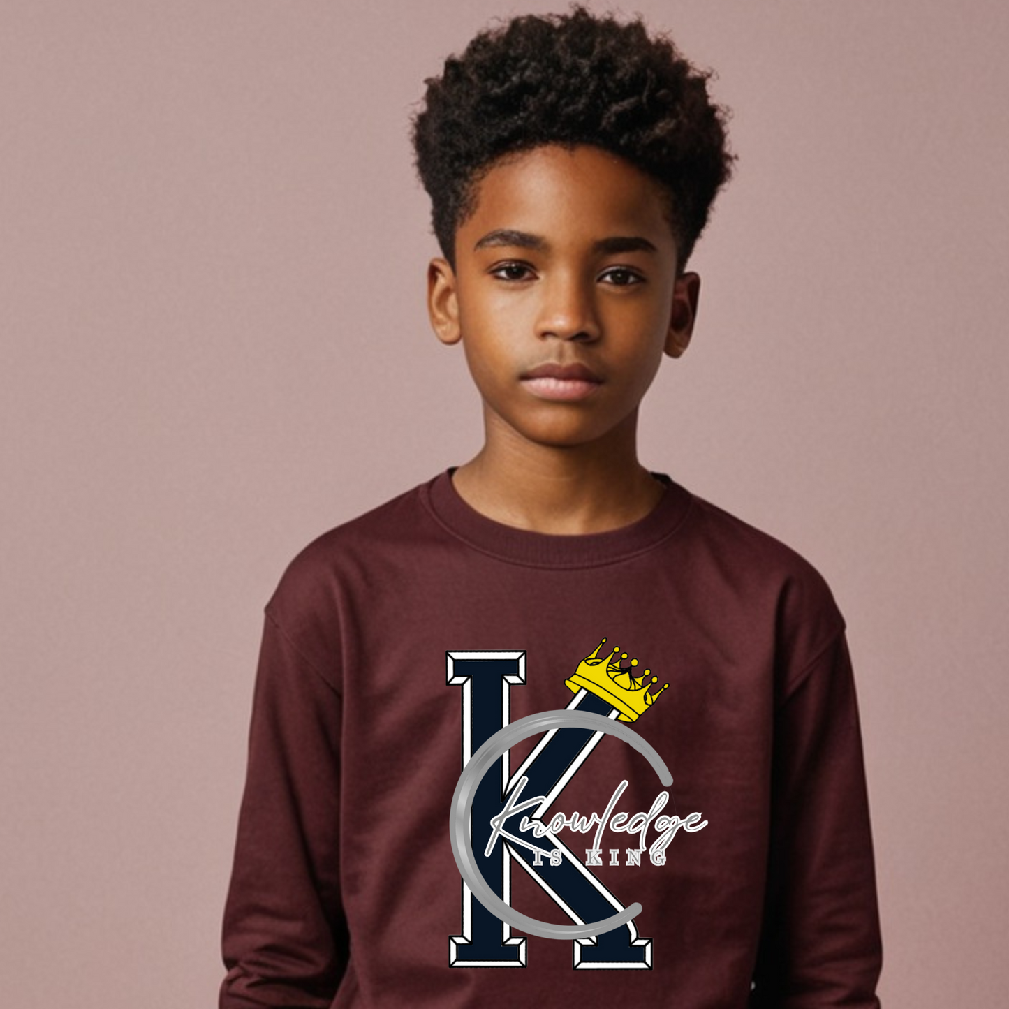 Youth Male Long Sleeve (Crown Quater Moon)