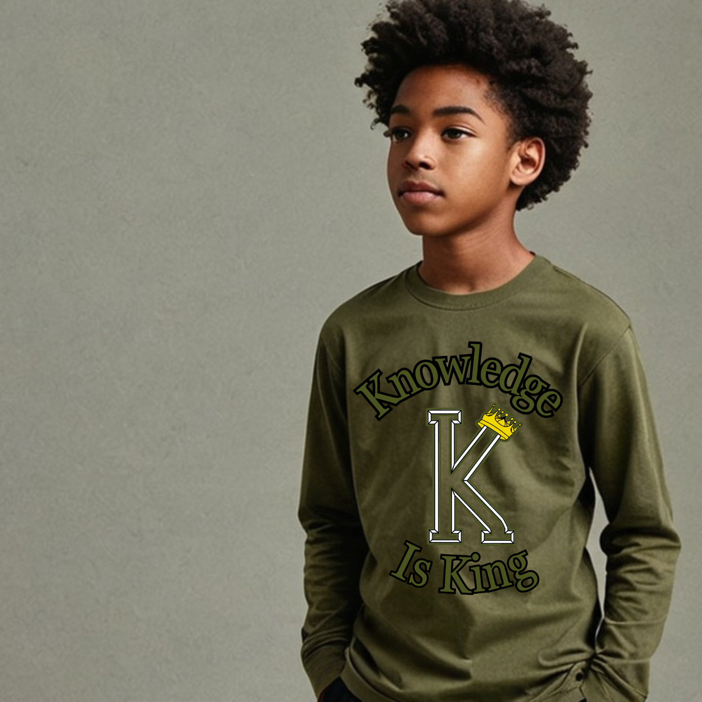 Youth Male Long Sleeve T-Shirt (Crown Main Standard)