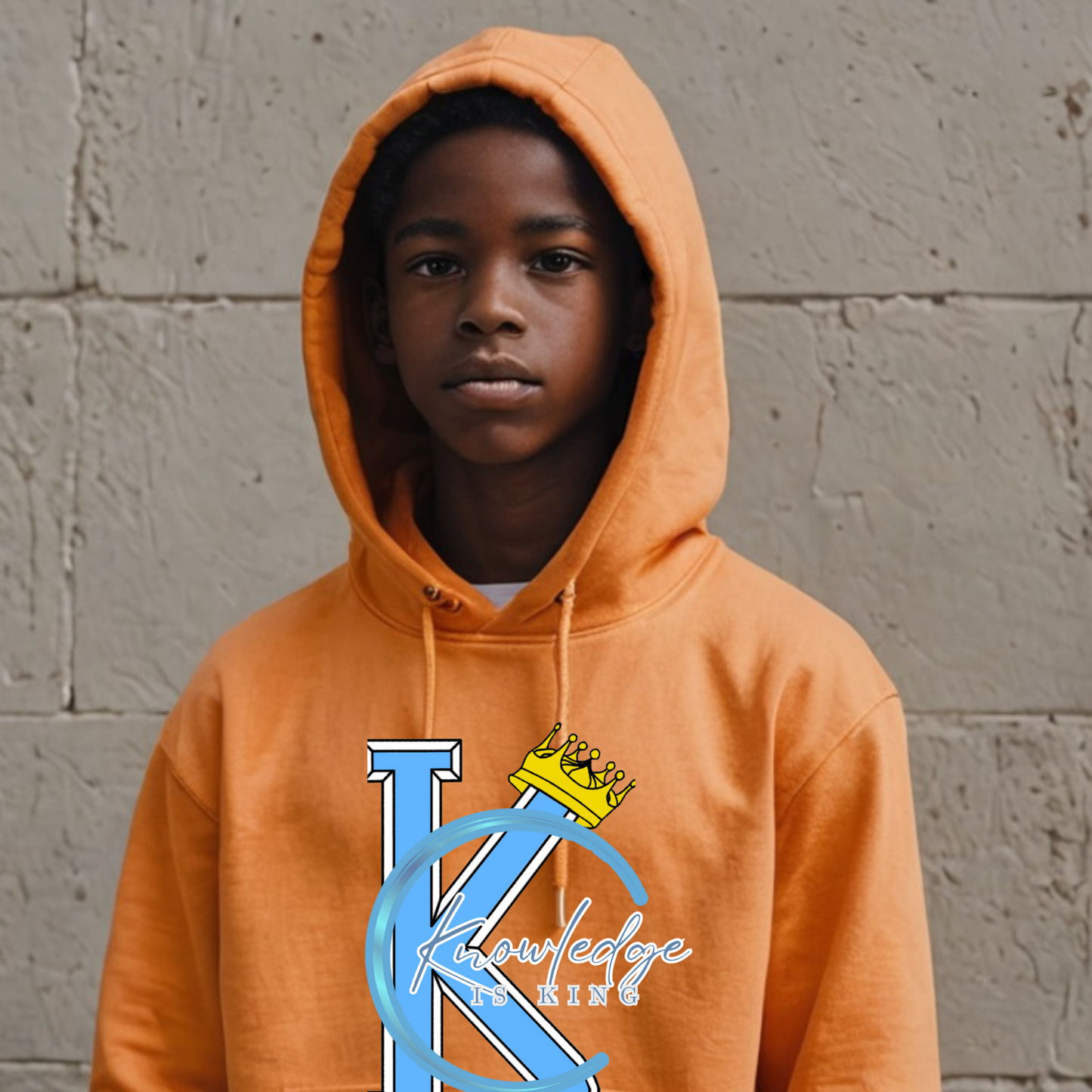 Youth Male Hoodie (Crown Quater Moon)
