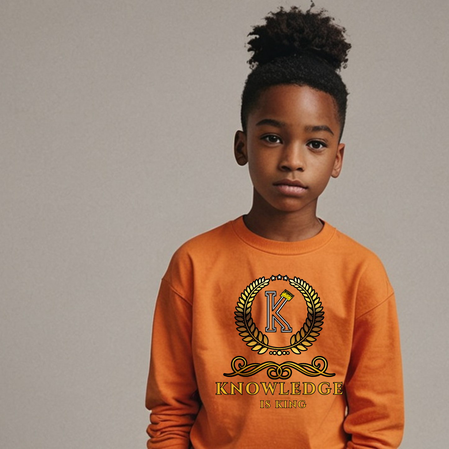 Youth Male Long Sleeve T-Shirt (Crown Golden Reef)