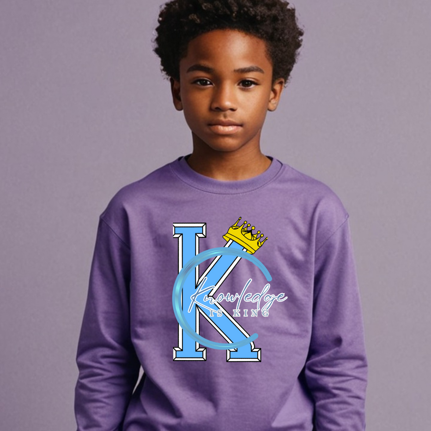 Youth Male Long Sleeve (Crown Quater Moon)