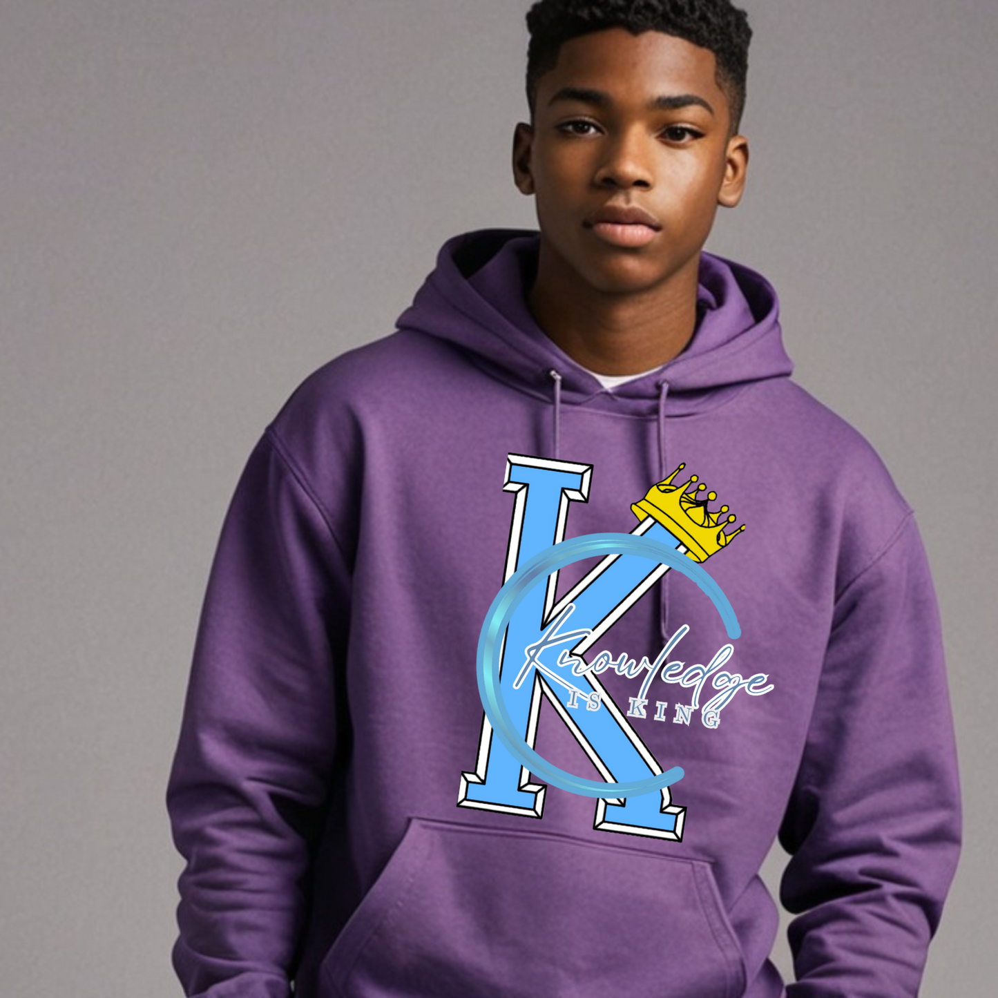 Youth Male Hoodie (Crown Quater Moon)