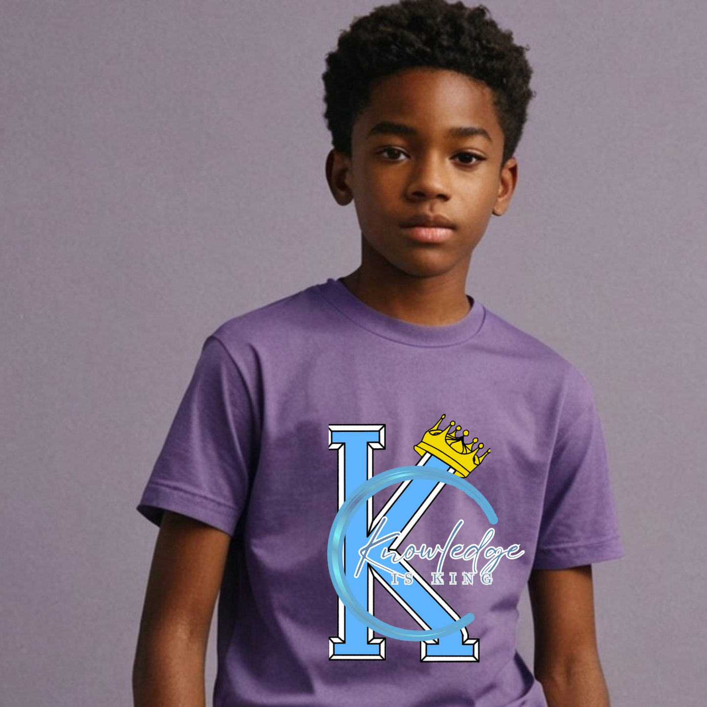 Youth Male (Crown Quater Moon) Short Sleeve T-Shirt