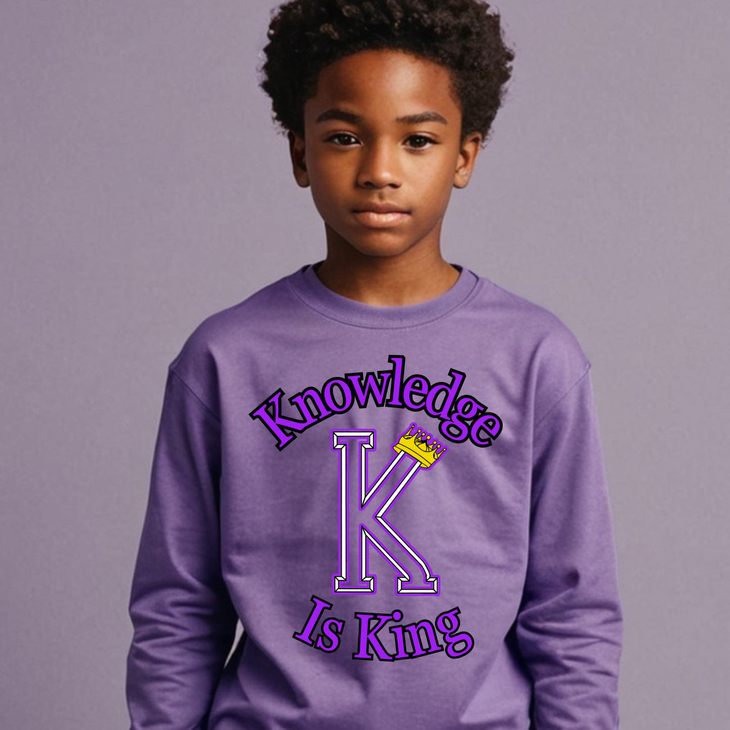 Youth Male Long Sleeve T-Shirt (Crown Main Standard)