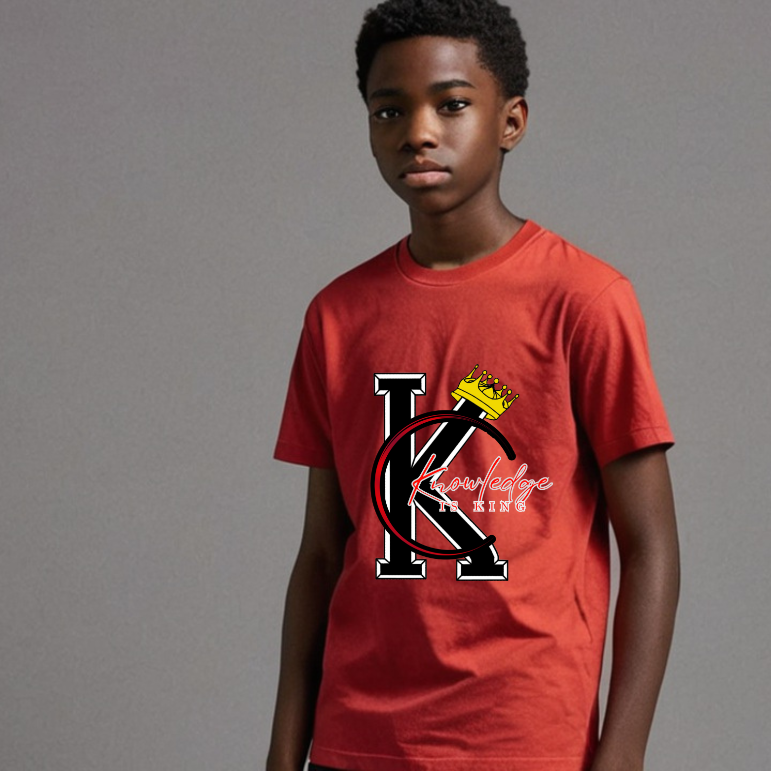 Youth Male (Crown Quater Moon) Short Sleeve T-Shirt