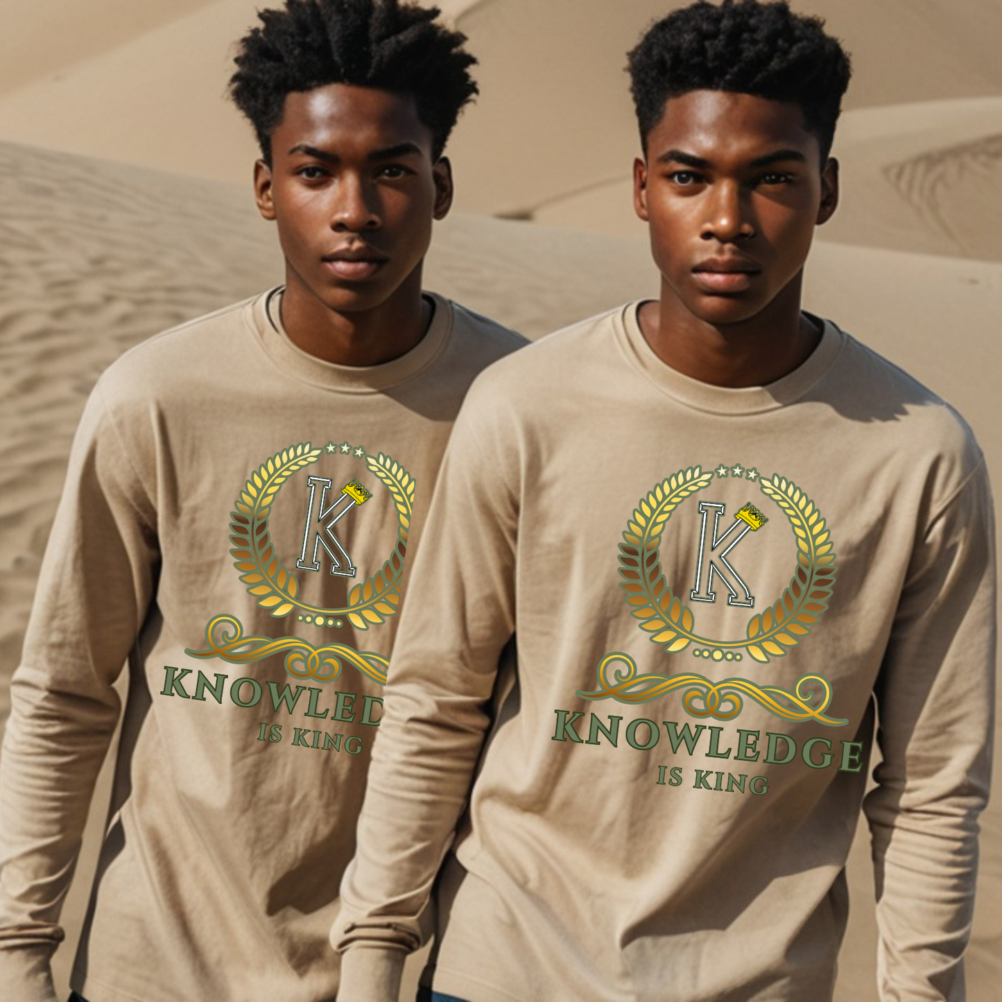 Youth Male Long Sleeve T-Shirt (Crown Golden Reef)