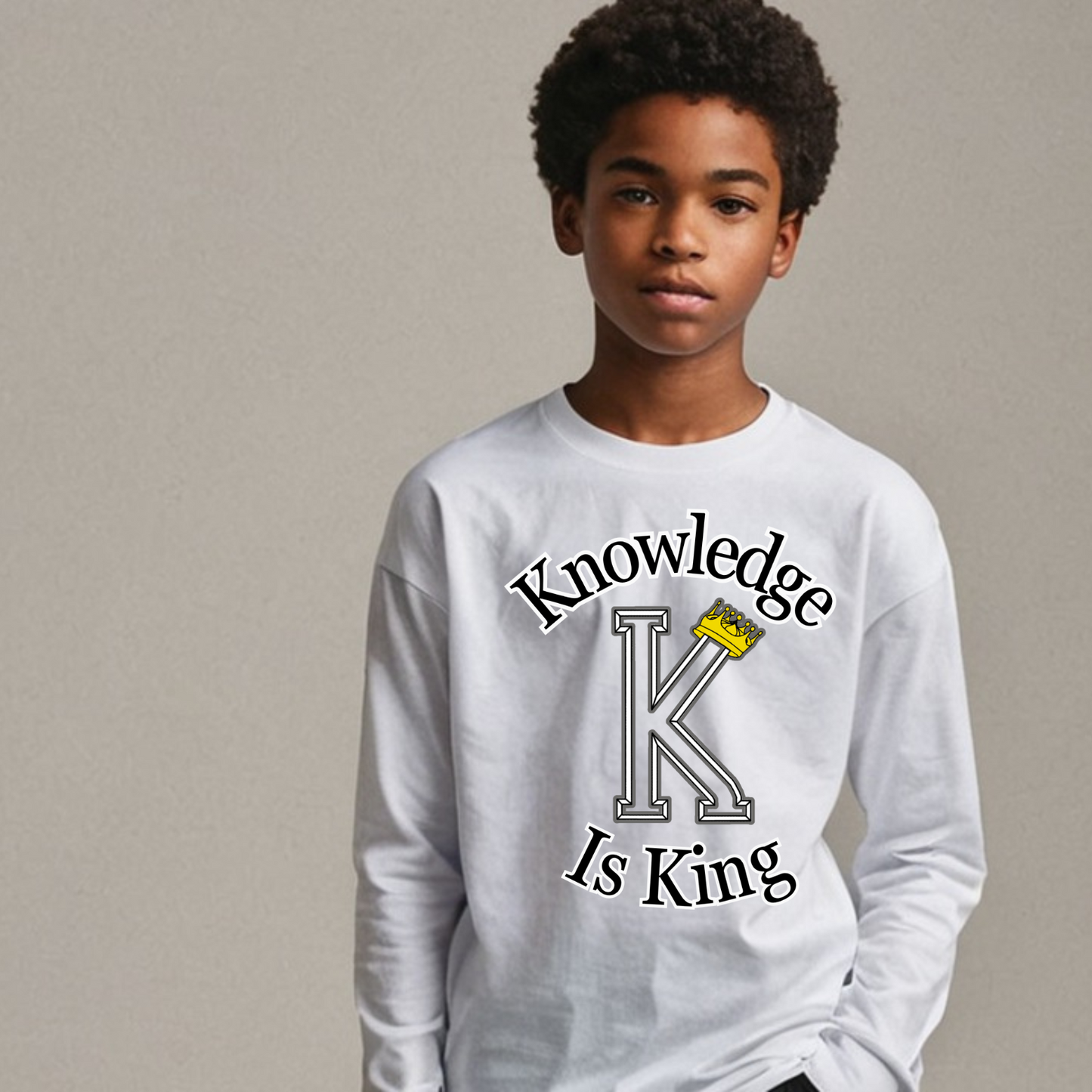 Youth Male Long Sleeve T-Shirt (Crown Main Standard)